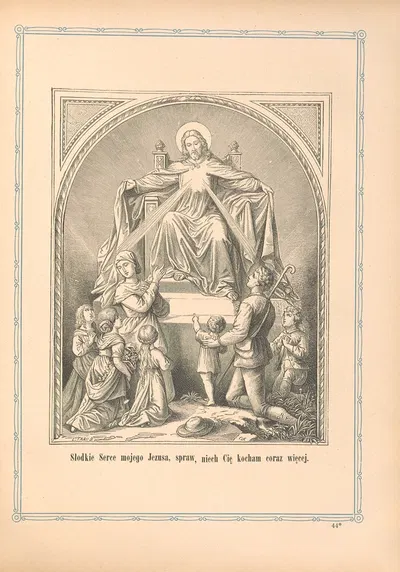 Słodkie Serce mojego Jezusa, spraw, niech Cię kocham coraz więcej by Otto Bitschnau, 1912 — digital art…