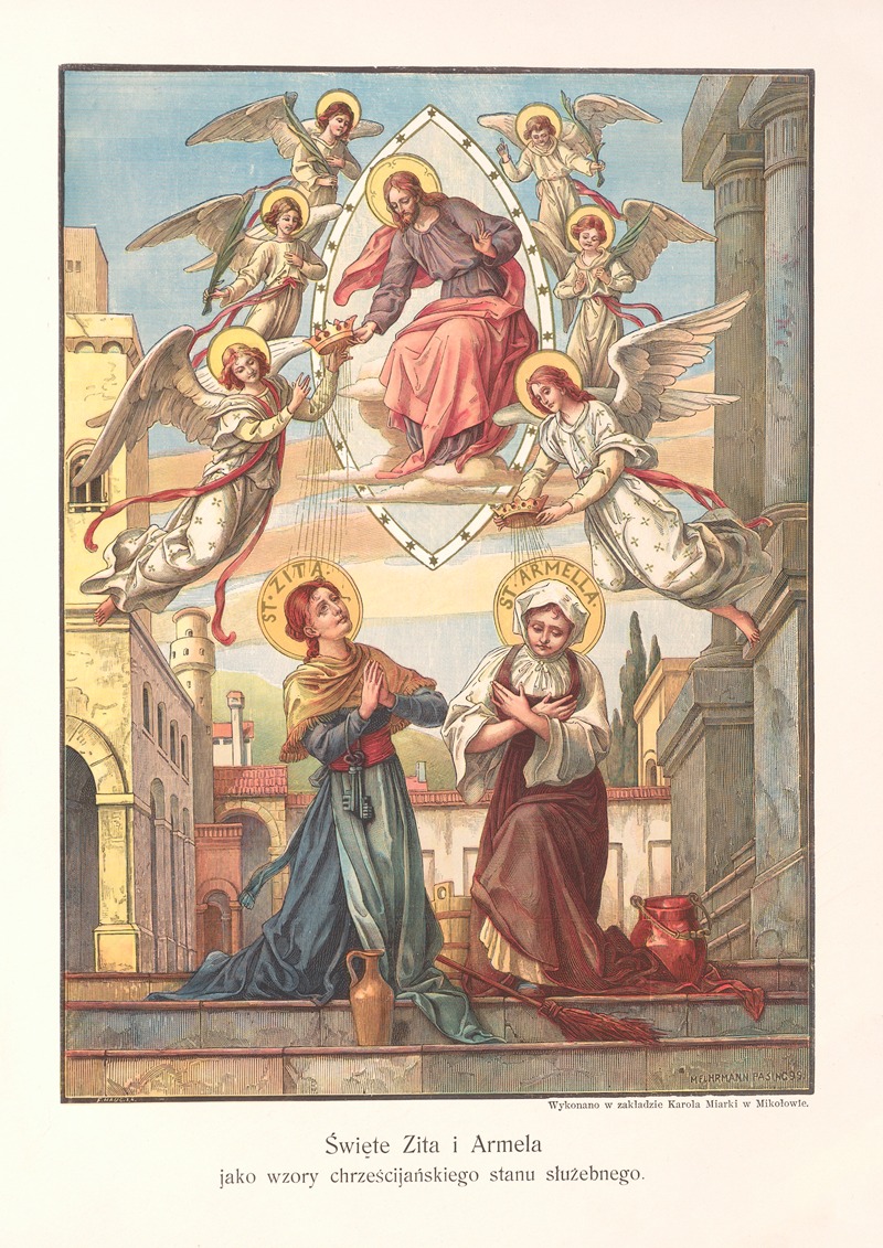 Święte Zita i Armela by Otto Bitschnau, 1912 — digital art print download