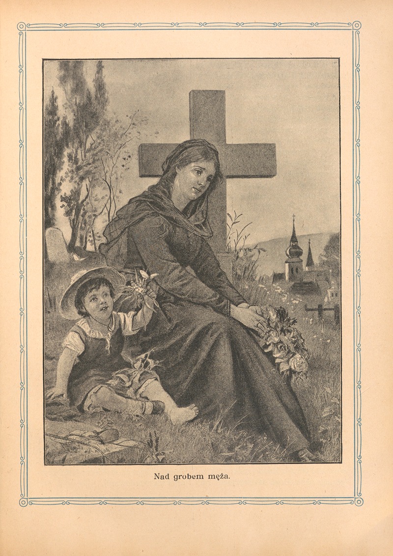 Nad grobem męża by Otto Bitschnau, 1912 — digital art print download