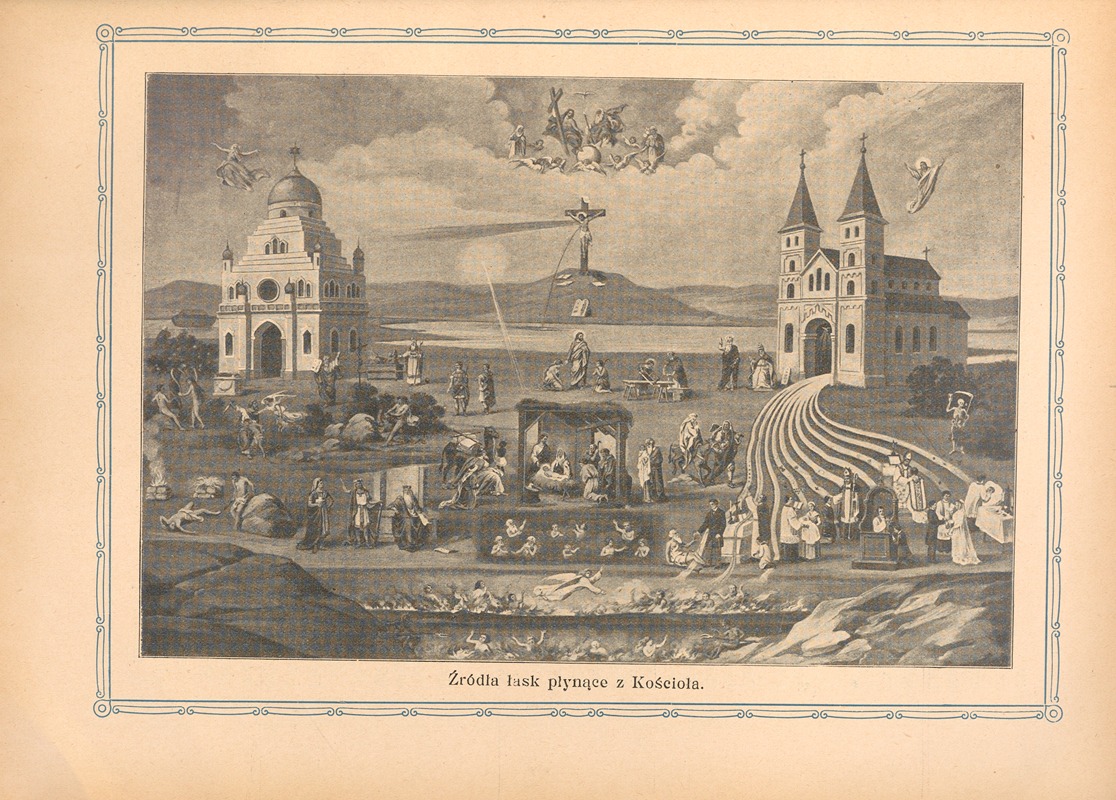 Źródła łask płynące z Kościoła by Otto Bitschnau, 1912 — digital art print download