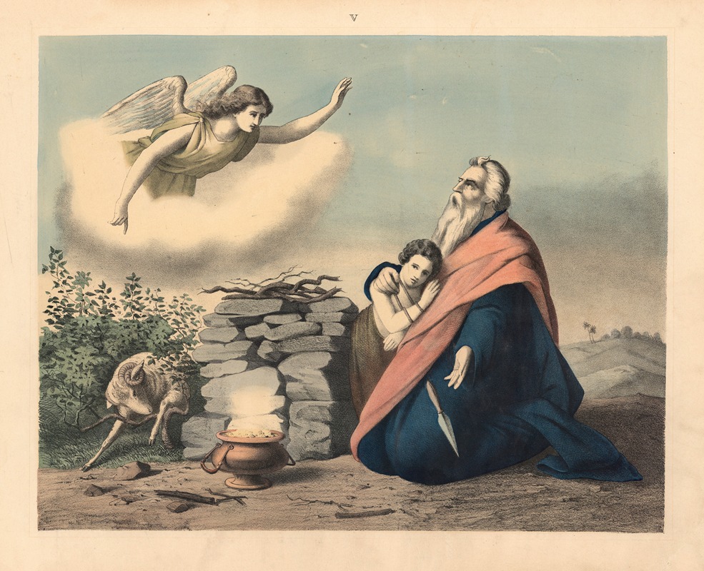 Abraham and Isaac by Sandberg, 1875 — digital art print download