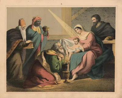 The Adoration of the Magi by Sandberg, 1875 — digital art print download