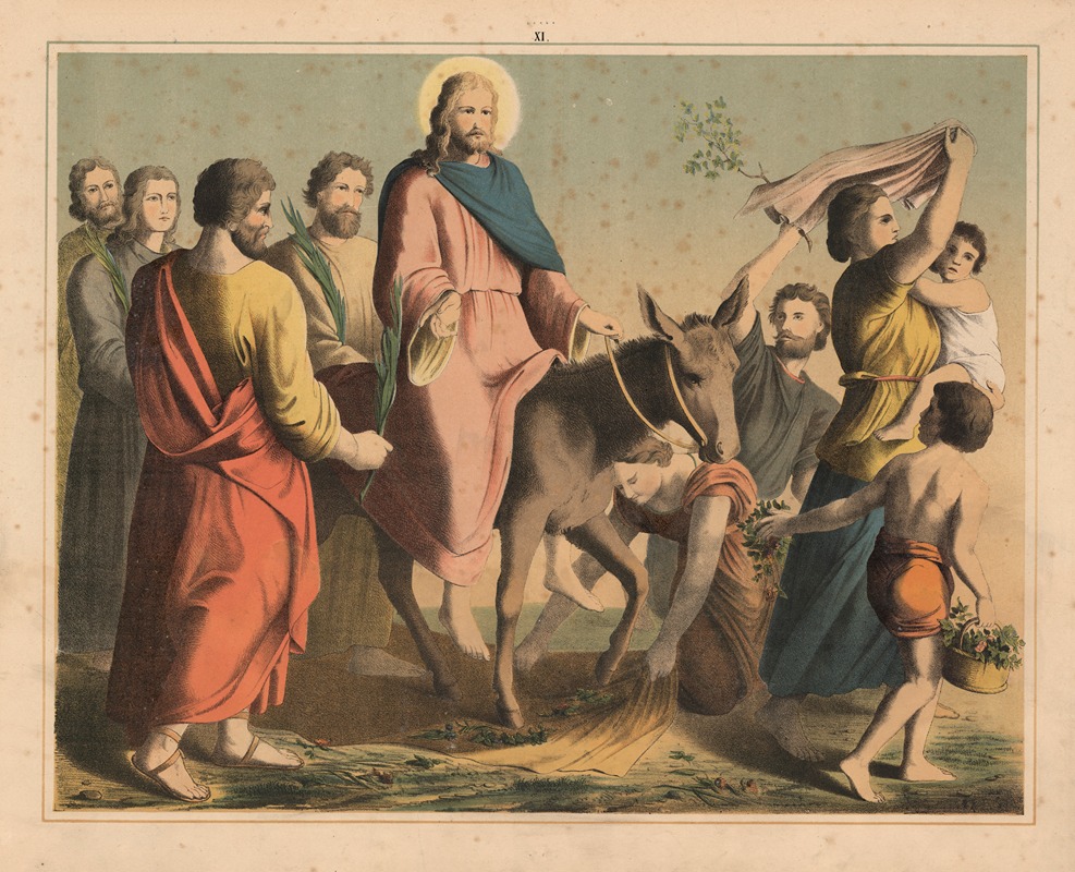 The entrance into Jerusalem by Sandberg, 1875 — digital art print download