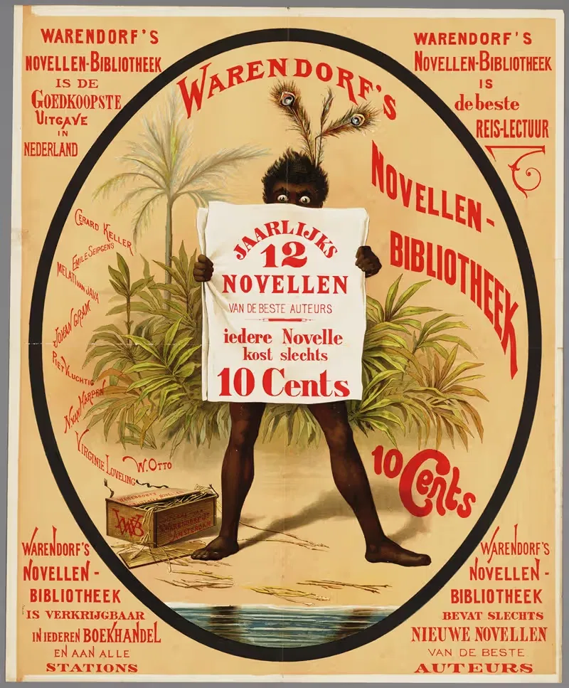Warendorf's novellen-bibliotheek by S. Warendorf Jr., 1890 — digital art print download