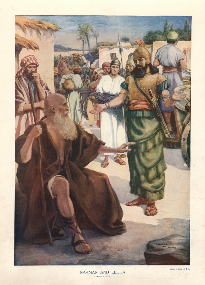 Naaman and Elisha by Frank Adams, 1904 — digital art print download