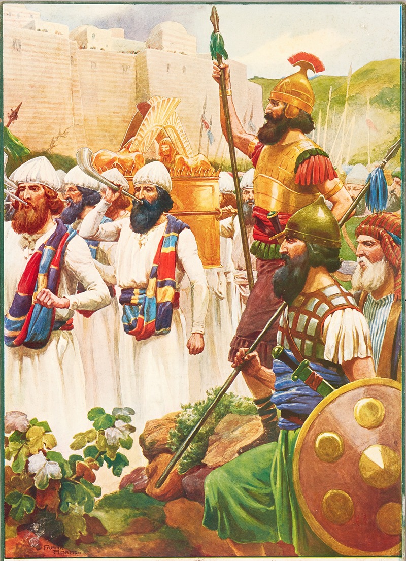 The Siege of Jericho by Frank Adams, 1904 — digital art print download