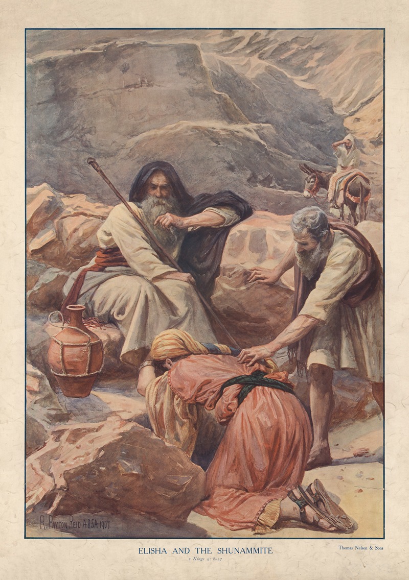 Namaan and Elisha by Robert Payton Reid, 1904 — digital art print download