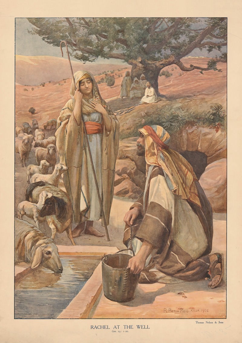 Rachel at the Well by Robert Payton Reid, 1904 — digital art print download