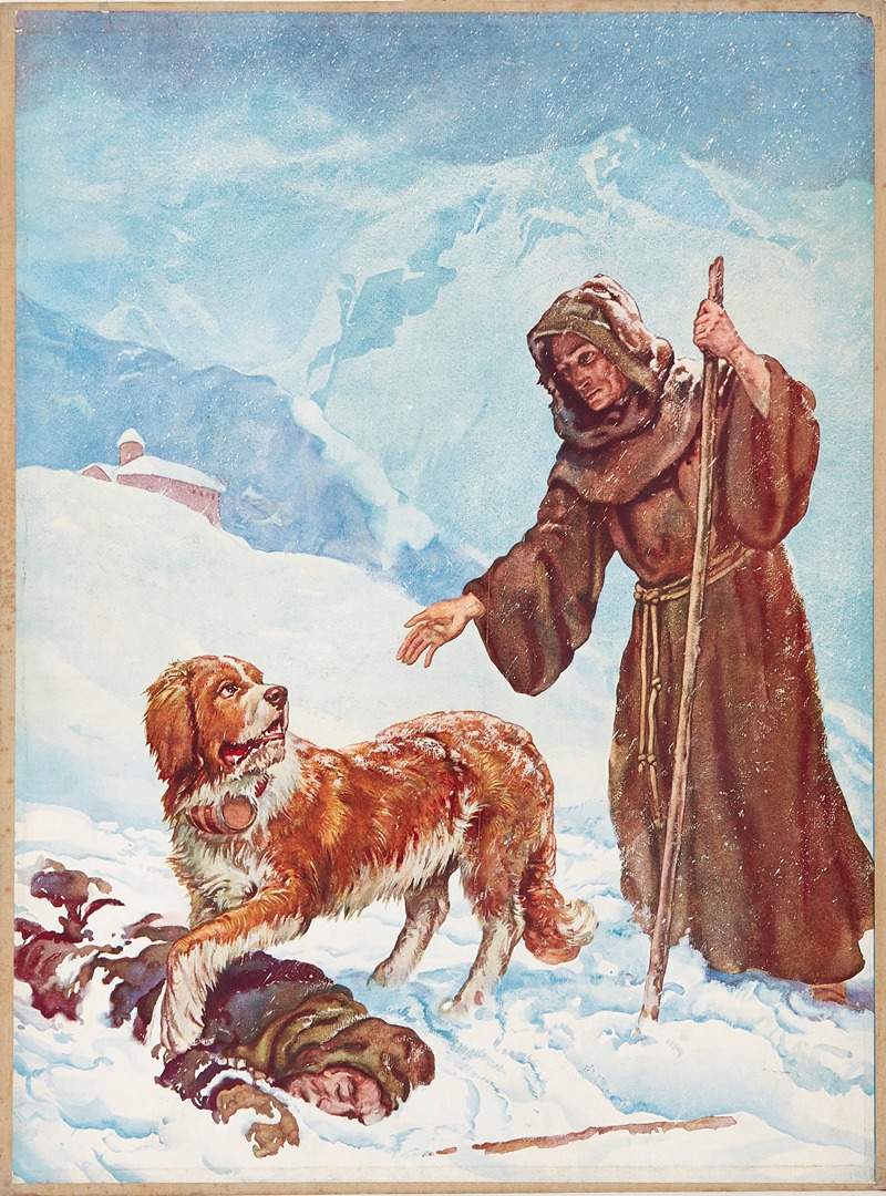 St. Bernard of Clairvaux by Robert Payton Reid, 1904 — digital art print download