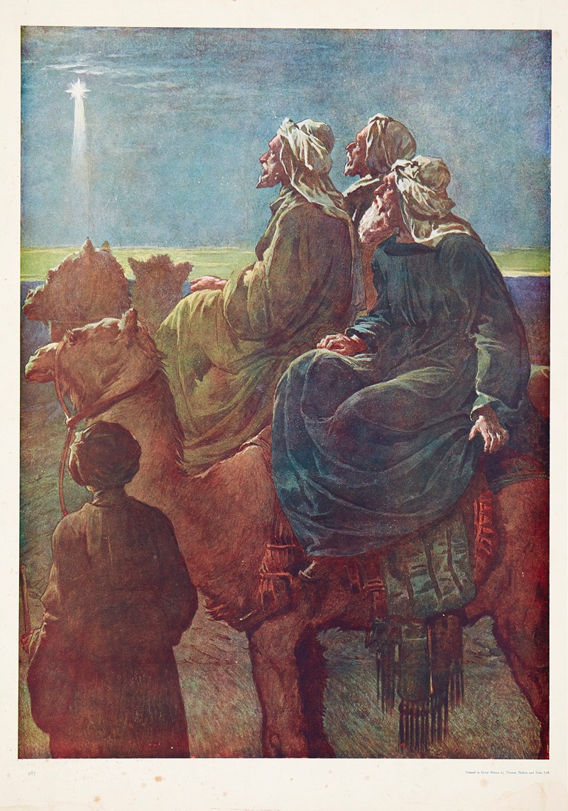 The wise men and the star by Robert Payton Reid, 1906 — digital art print download
