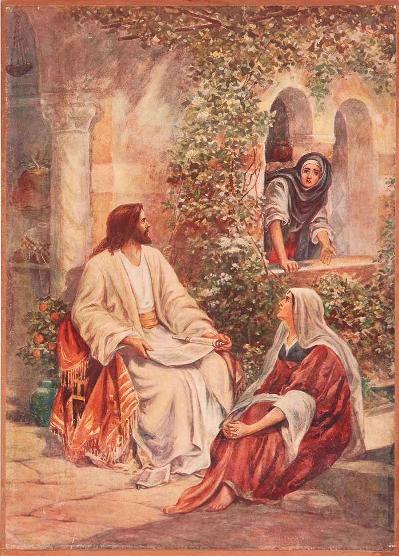 Martha and Mary by Томас Нельсон и Сыновья, 1910 — digital art print download