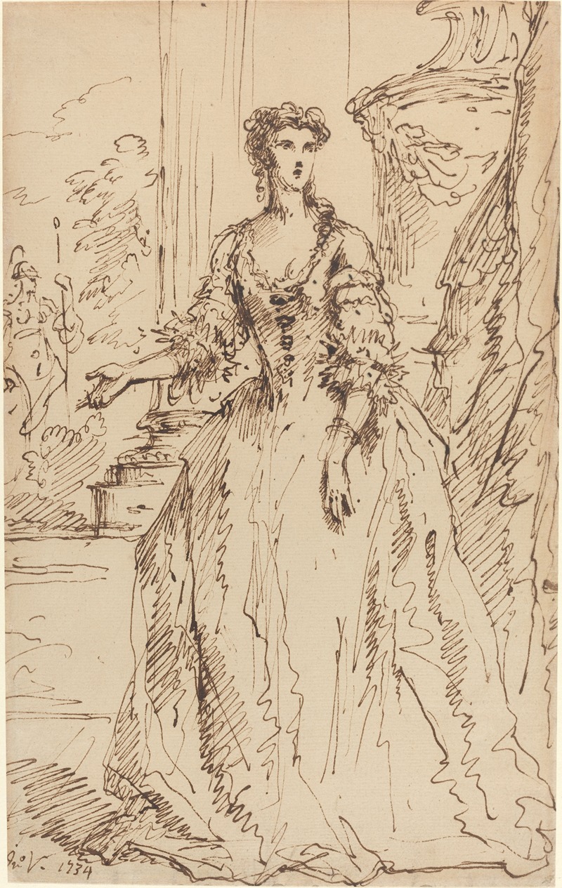 Portrait of a Standing Lady — John Vanderbank