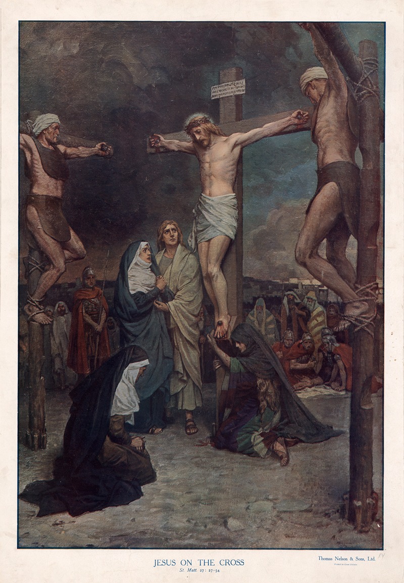 Jesus on the Cross by Томас Нельсон и Сыновья, 1906 — digital art print download