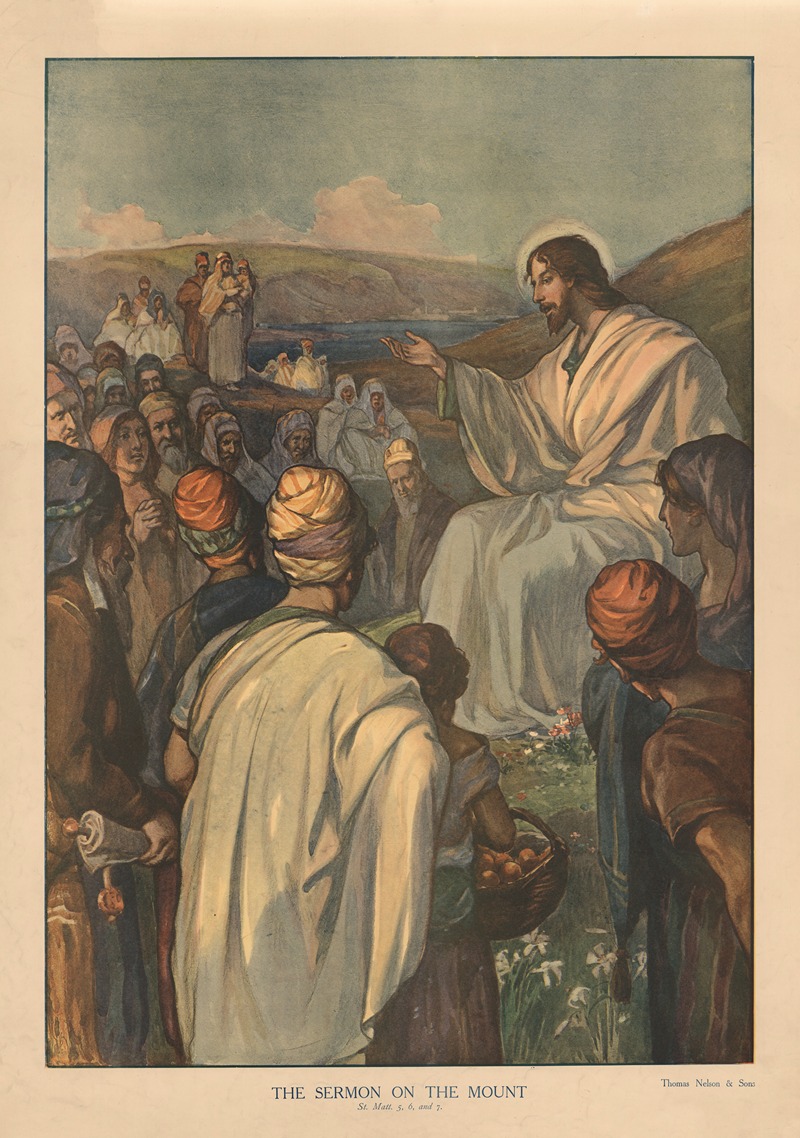 The Sermoun on the Mount by Томас Нельсон и Сыновья, 1904 — digital art print download