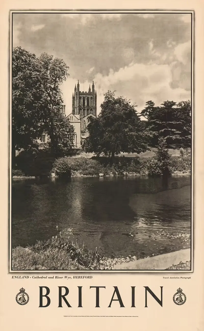 England - Cathedral and River Wye, Hereford — Travel Association of Great Britain & Northern Ireland