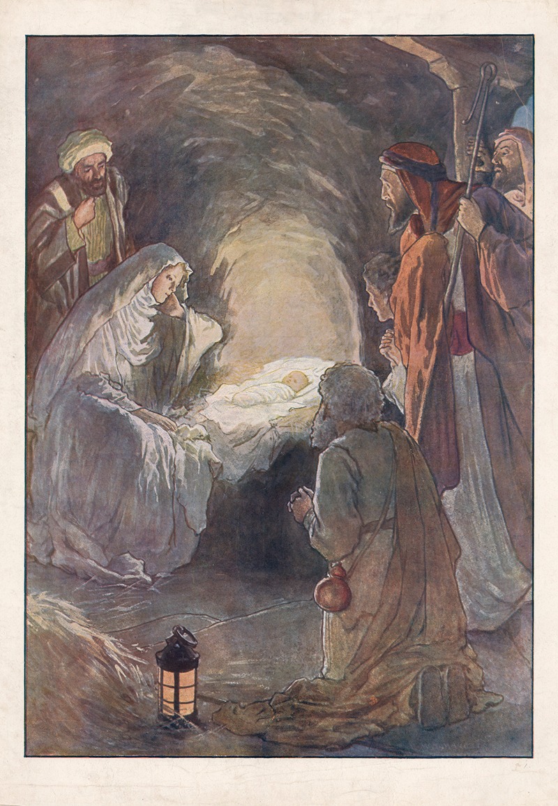 The infant Jesus and the sheperds — William Henry Margetson