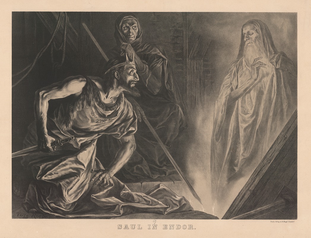 Saul in Endor by Fritz Roeber, 1888 — digital art print download
