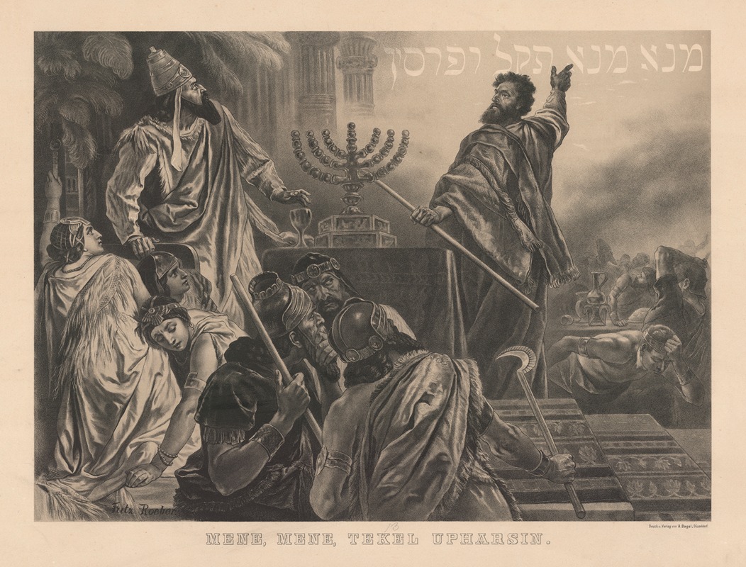 The writing on the wall by Fritz Roeber, 1888 — digital art print download