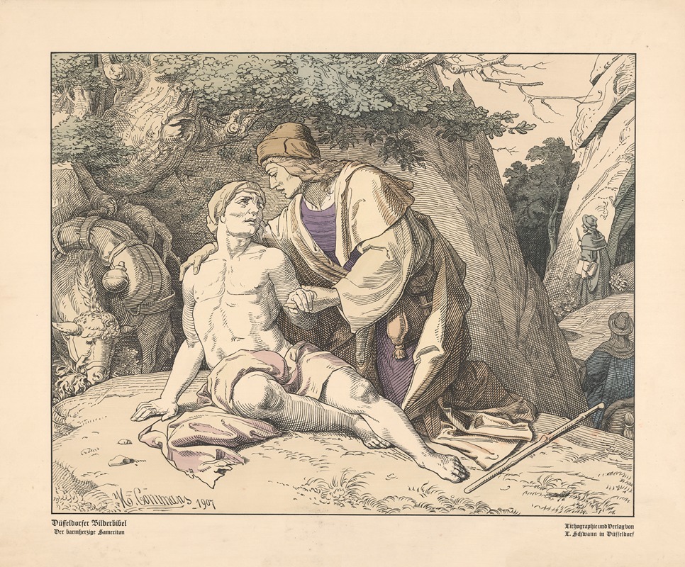 The Good Samaritan by H. Commans, 1907 — digital art print download