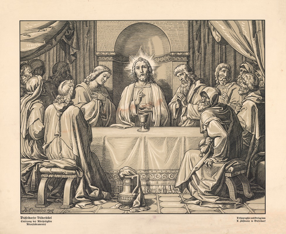 The Holy Communion by H. Commans, 1907 — digital art print download
