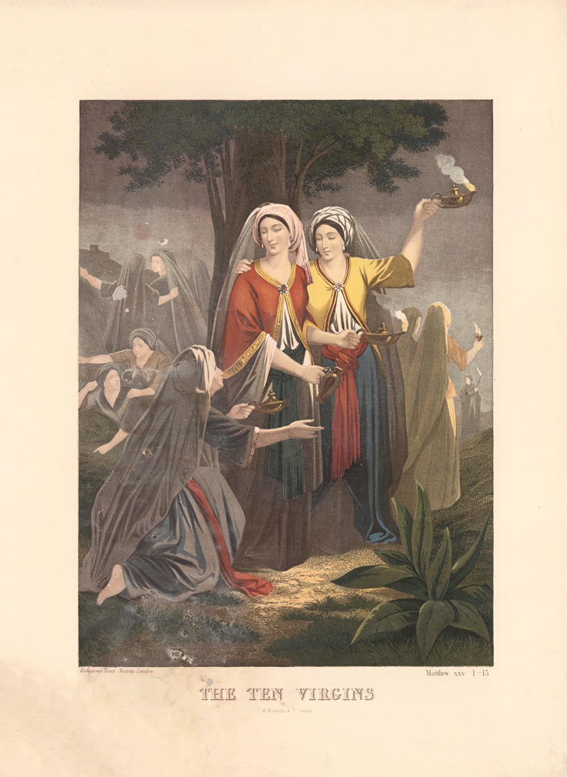 The ten Virgins by Джозеф Мартин Кронхейм, 1870 — digital art print download
