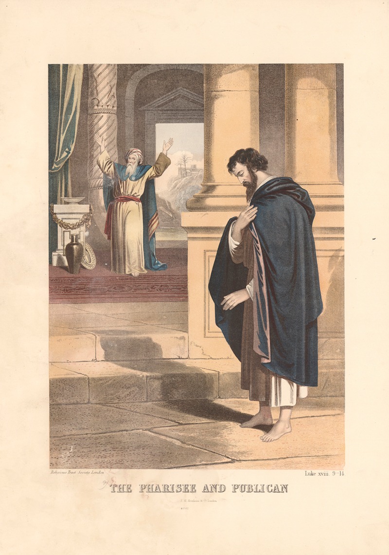 The Pharisee and the Publican by Джозеф Мартин Кронхейм, 1870 — digital art print download
