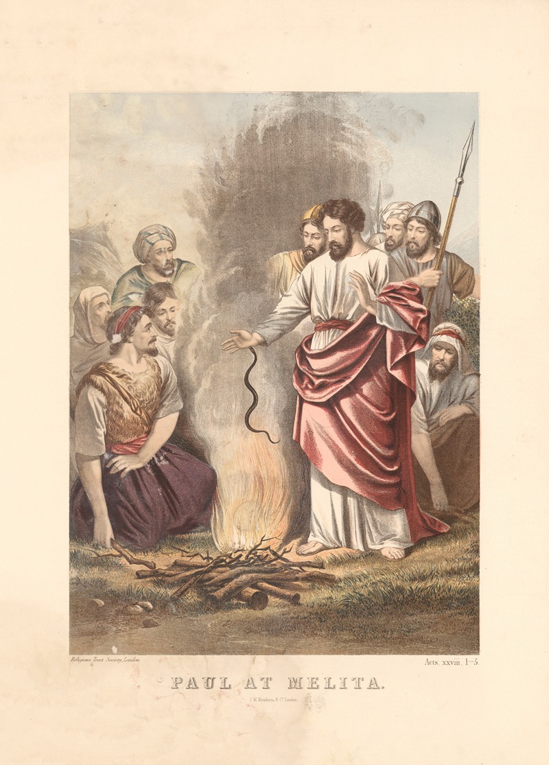 Paul at Melita by Джозеф Мартин Кронхейм, 1870 — digital art print download