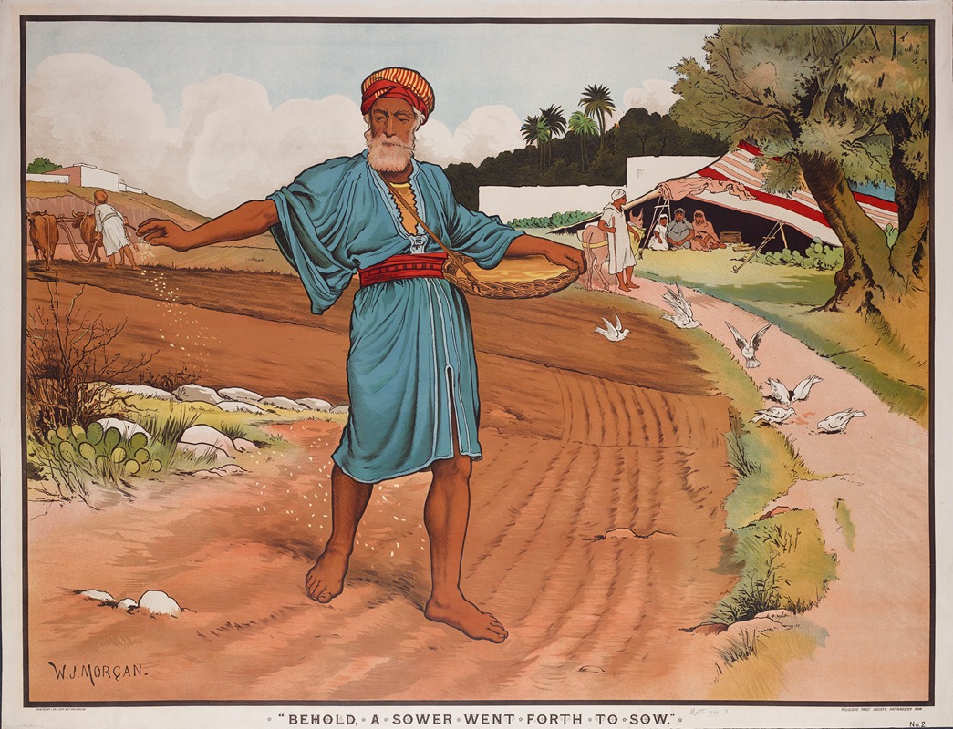 Behold, a sower went forth to sow. by Walter Jenks Morgan, 1888 — digital art print download