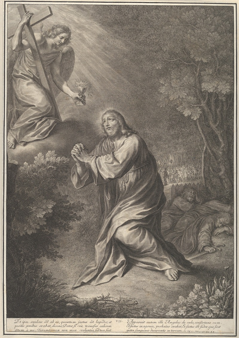 Christ in the Garden by Grégoire Huret, 1664 — digital art print download