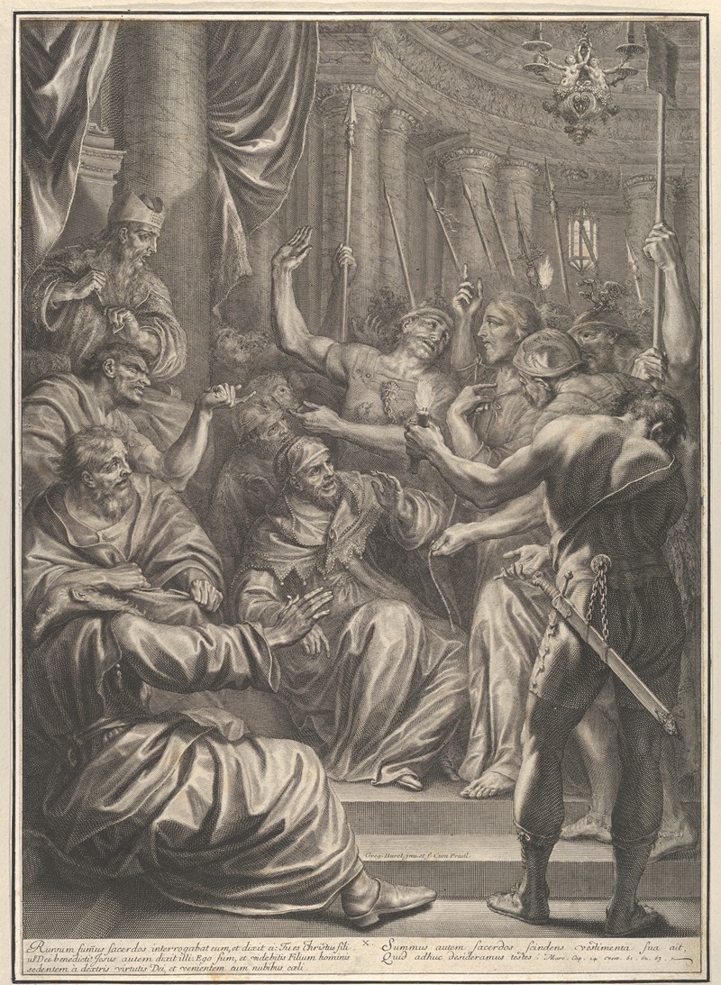 Christ Before Caiaphas by Grégoire Huret, 1664 — digital art print download