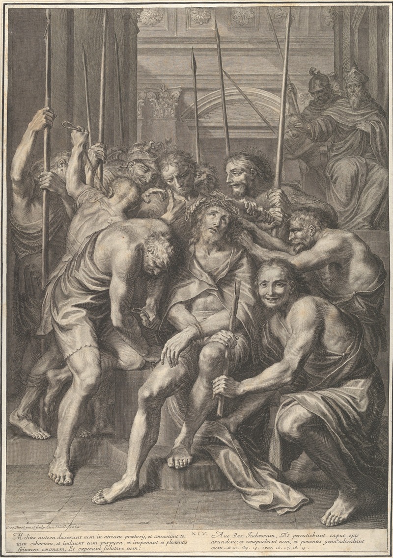 Christ Crowned with Thornes by Grégoire Huret, 1664 — digital art print download