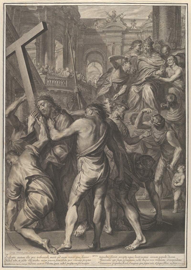Christ is Sentenced by Pilate by Grégoire Huret, 1664 — digital art print download