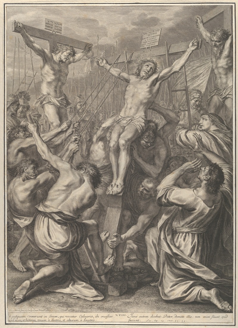 Christ raised on the Cross by Grégoire Huret, 1664 — digital art print download