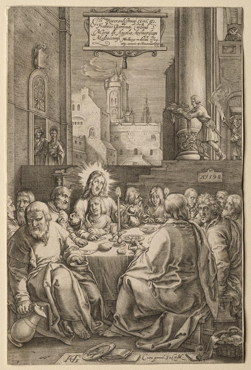 The Last Supper by Генрик Гольциус, 1598 — digital art print download