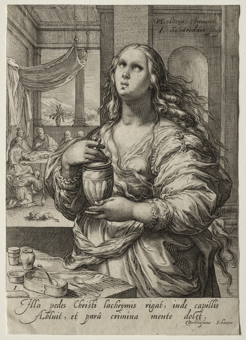 Mary Magdalen by Jan Saenredam, c. 1595 — digital art print download