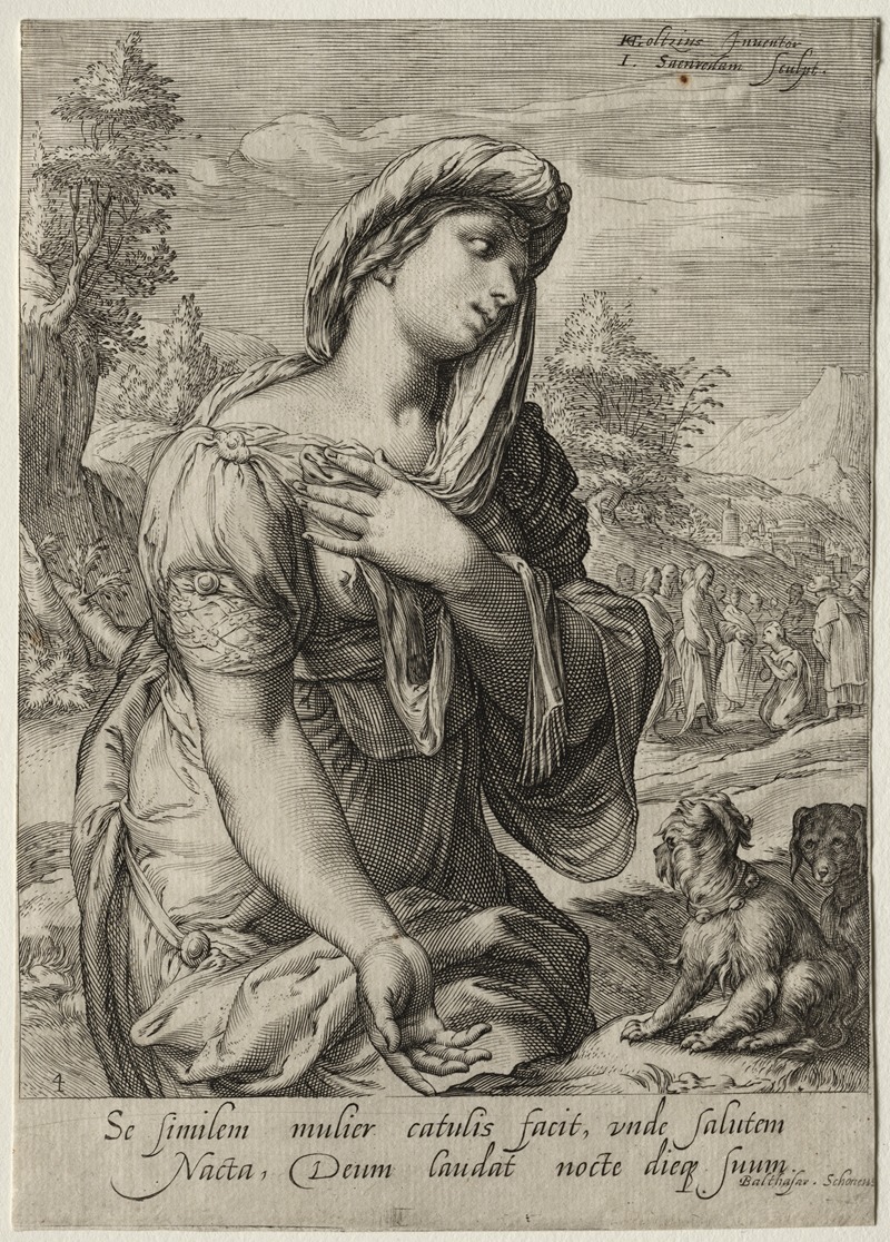The Canaanite by Jan Saenredam, c. 1595 — digital art print download
