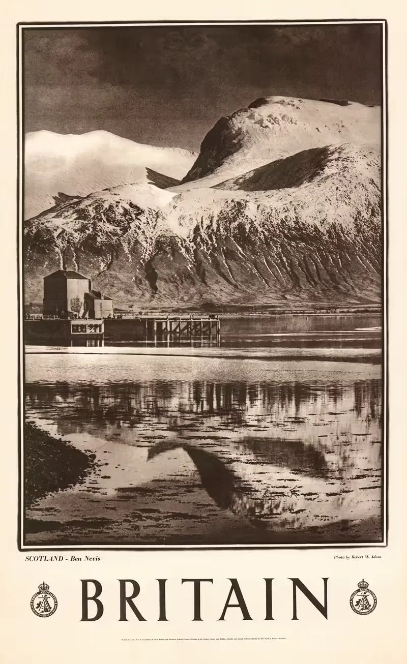 Scotland - Ben Nevis by Travel Association of Great Britain & Northern Ireland, 1950 — digital art print download