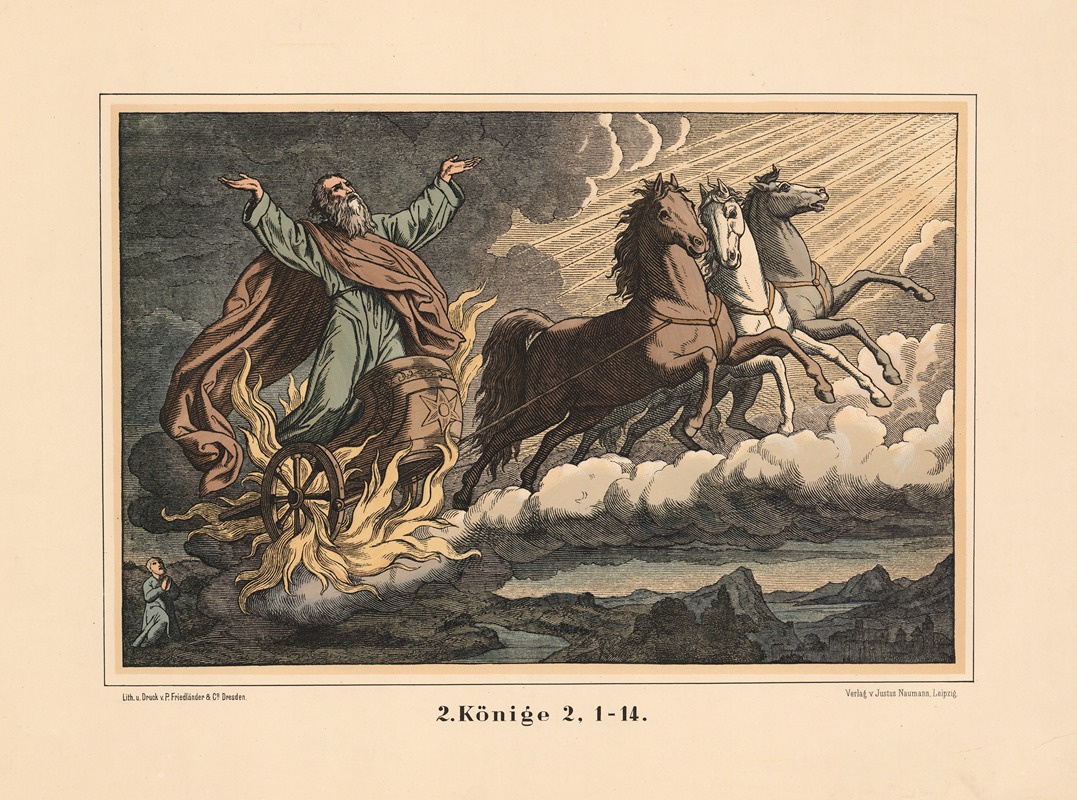 Elijah's Ascension by Karl Gottlob Schönherr, 1911 — digital art print download