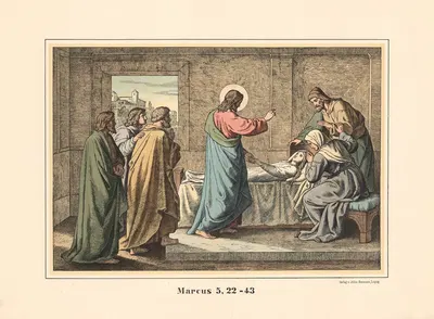 Raising of Jairus' daughter by Karl Gottlob Schönherr, 1911 — digital art print download