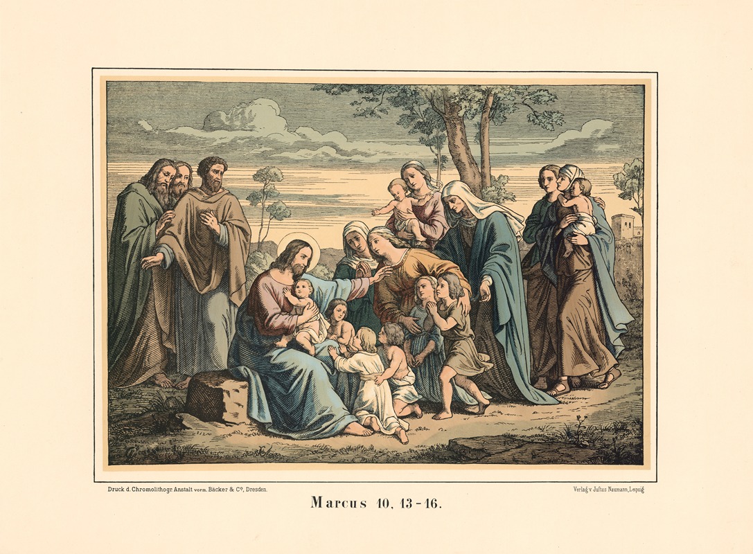 Jesus blesses the little children — Karl Gottlob Schönherr