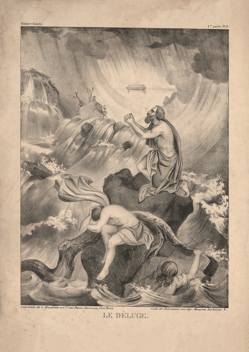 Le deluge by P. Bineteau, 1890 — digital art print download