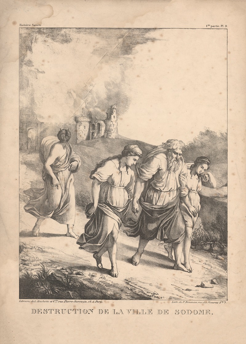 Destruction de la ville de Sodome. — P. Bineteau