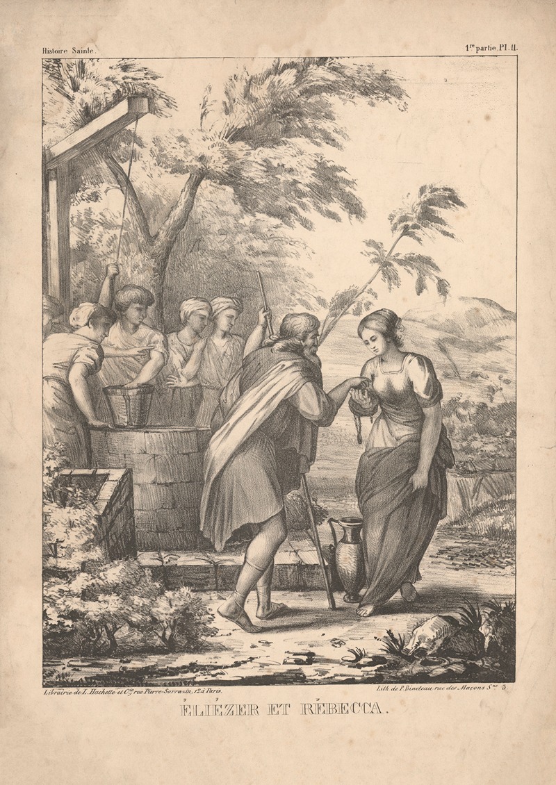Eleezer et Rebecca by P. Bineteau, 1890 — digital art print download