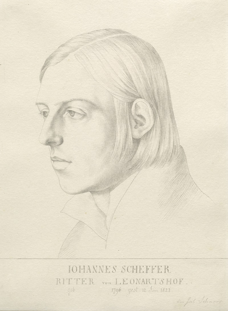 Johann Evangelist Scheffer von Leonhardshoff by Julius Schnorr von Carolsfeld, c. 1822 — digital art print download