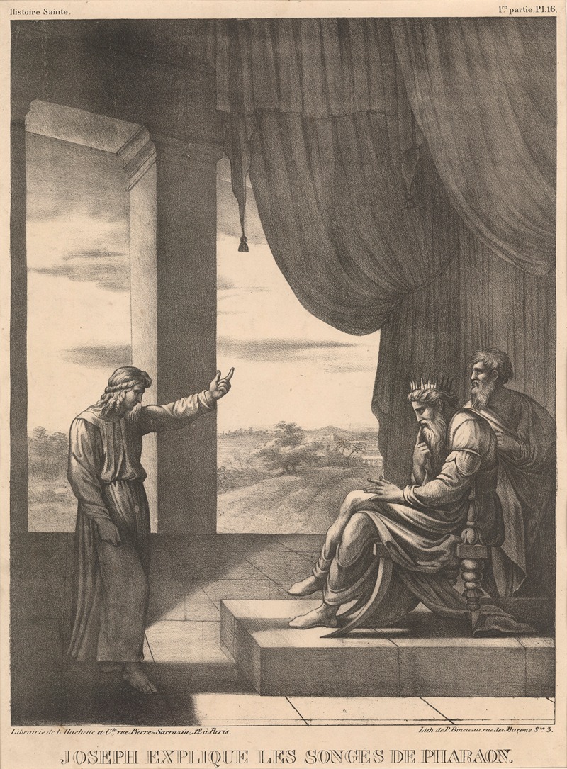 Joseph explique les songes de Pharao by P. Bineteau, 1890 — digital art print download