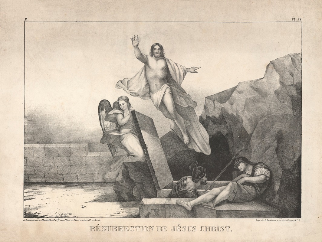Resurrection de Jesus Christ by P. Bineteau, 1890 — digital art print download