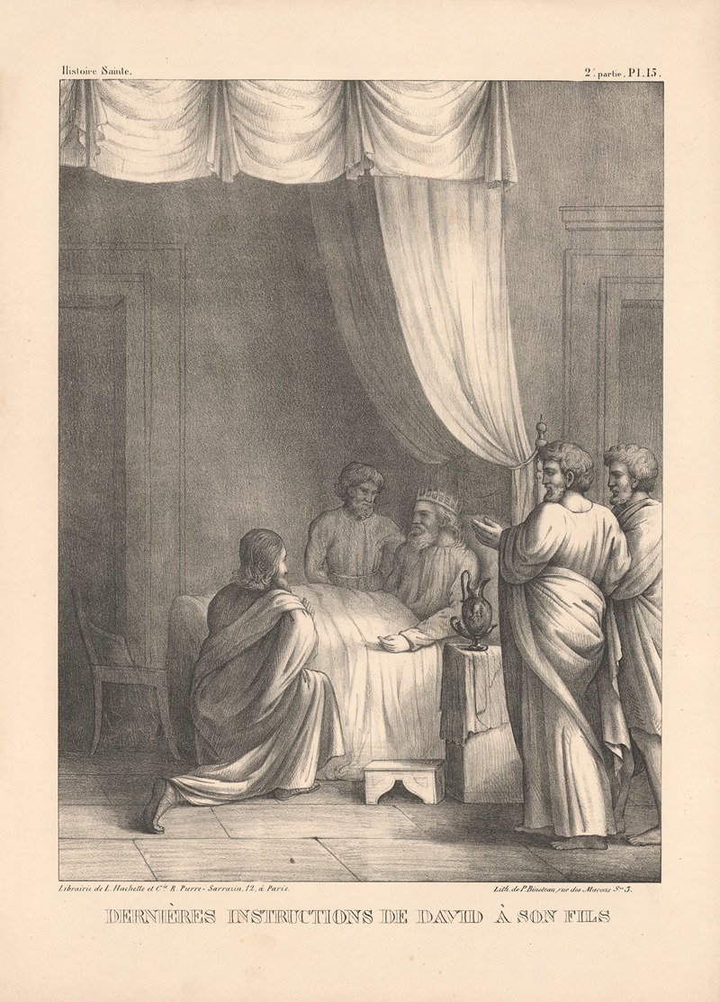 Dernieres instructions de David a son fils by P. Bineteau, 1890 — digital art print download