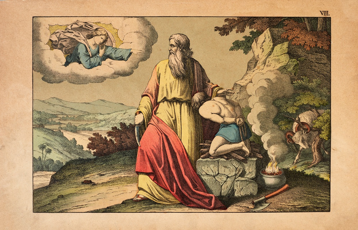 Abraham and Isaac by Theodor Eckardt, 1879 — digital art print download