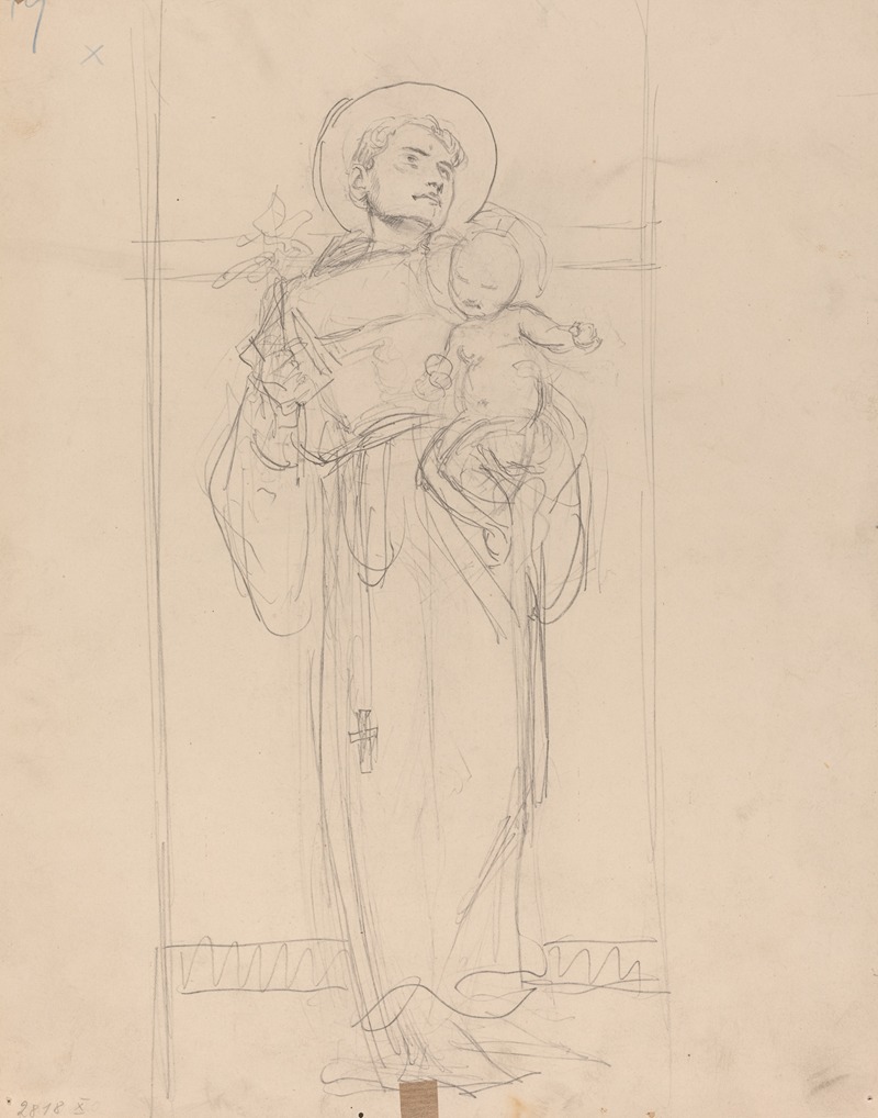 Standing Saint holding the Christ Child — Карел Витезслав Машек