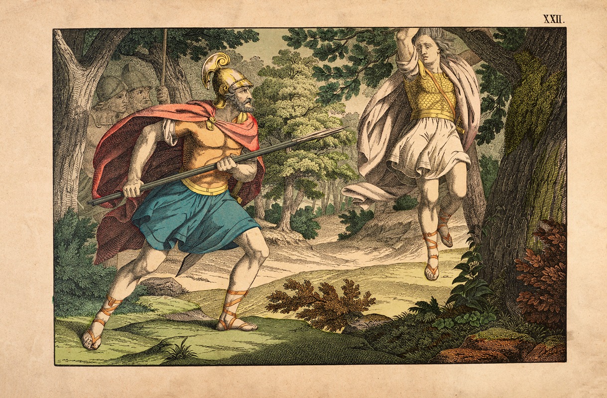 Absalom's death by Theodor Eckardt, 1879 — digital art print download